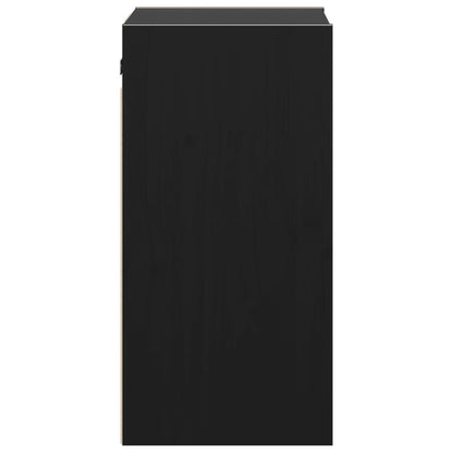 Wandschränke 2 Stk. Schwarz 30x30x60 cm Massivholz Kiefer