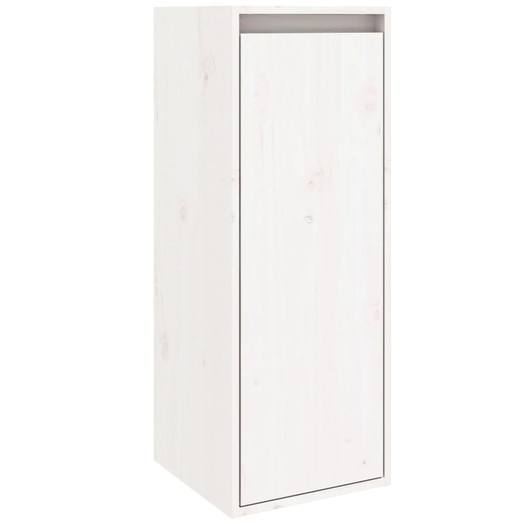 vidaXL Wandschrank Weiß 30x30x80 cm Massivholz Kiefer