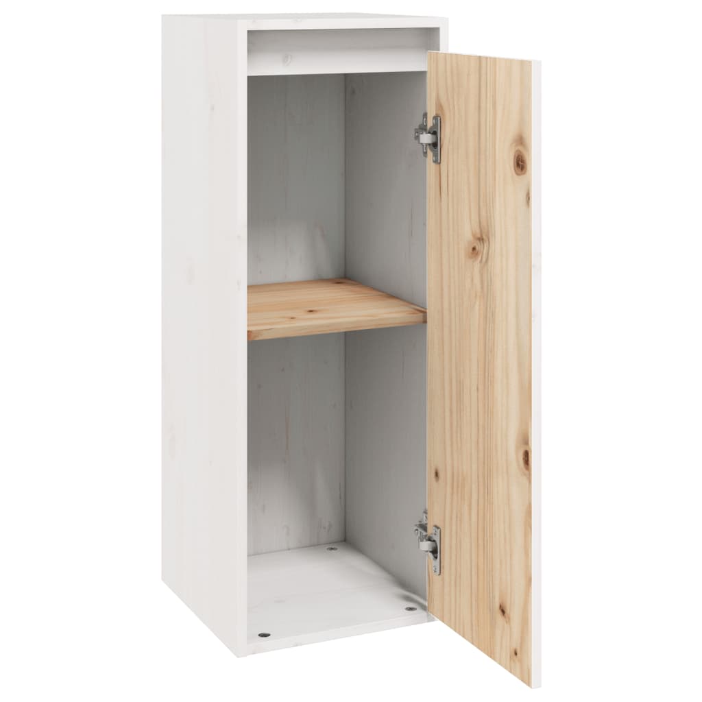 vidaXL Wandschrank Weiß 30x30x80 cm Massivholz Kiefer