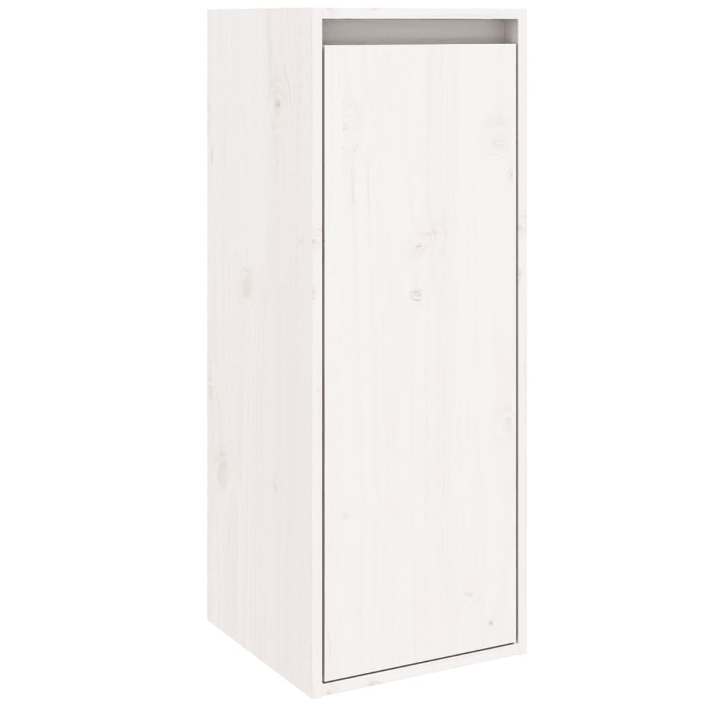 vidaXL Wandschränke 2 Stk. Weiß 30x30x80 cm Massivholz Kiefer
