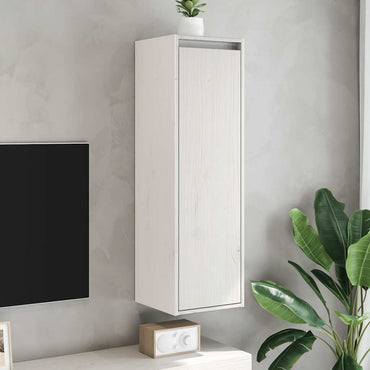 vidaXL Wandschrank Weiß 30x30x100 cm Massivholz Kiefer