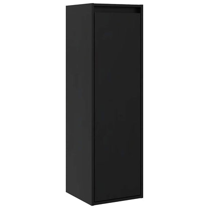 vidaXL Wandschränke 2 Stk. Schwarz 30x30x100 cm Massivholz Kiefer