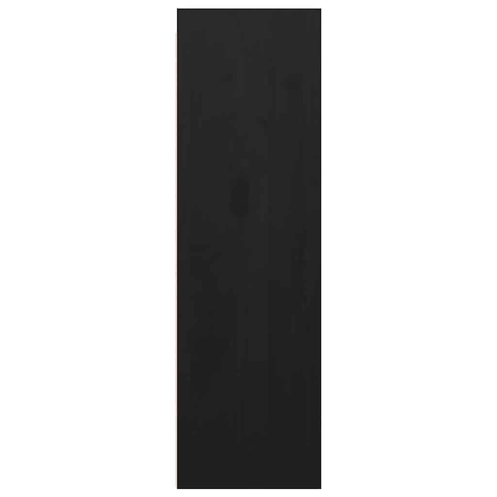 vidaXL Wandschränke 2 Stk. Schwarz 30x30x100 cm Massivholz Kiefer