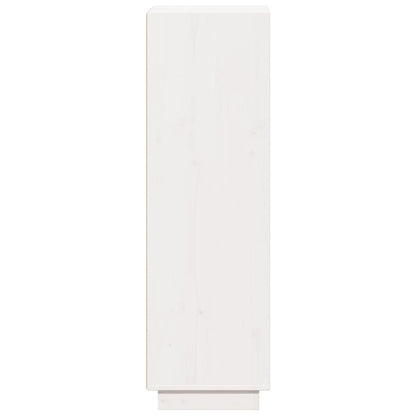 vidaXL Highboard Weiß 37x34x110 cm Massivholz Kiefer