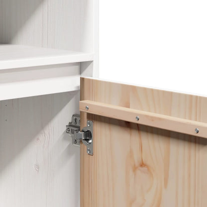 vidaXL Highboard Weiß 37x34x110 cm Massivholz Kiefer