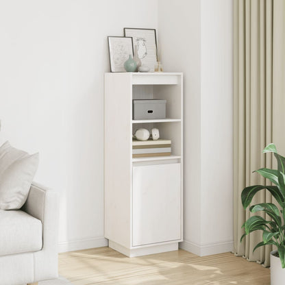 vidaXL Highboard Weiß 37x34x110 cm Massivholz Kiefer