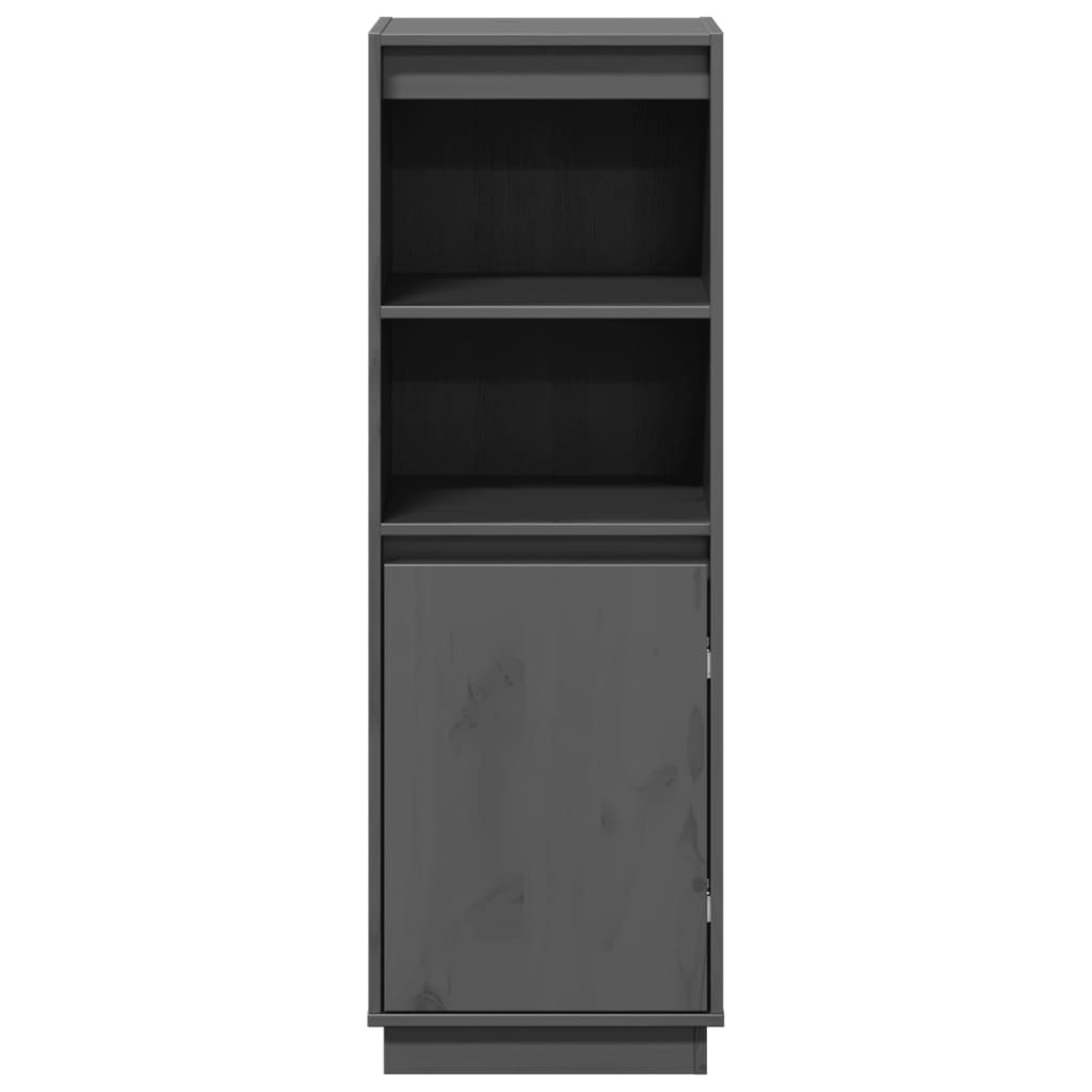 vidaXL Vaisselier gris 37x34x110 cm Bois de pin massif