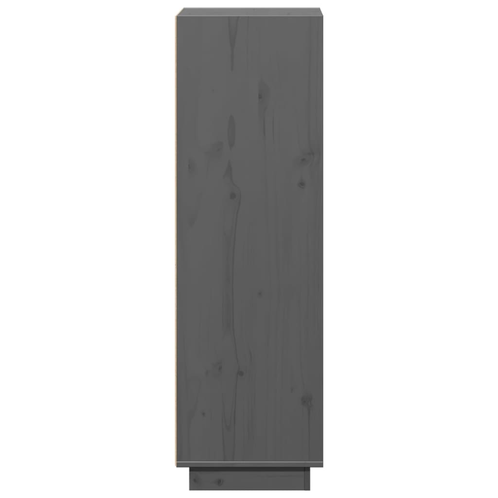 vidaXL Vaisselier gris 37x34x110 cm Bois de pin massif
