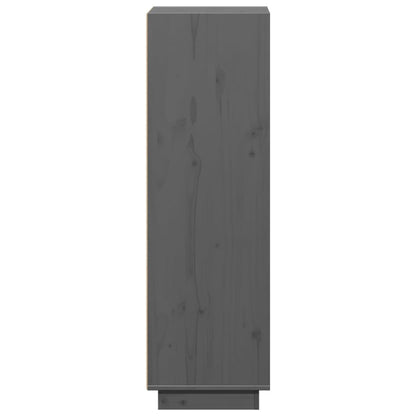 vidaXL Vaisselier gris 37x34x110 cm Bois de pin massif
