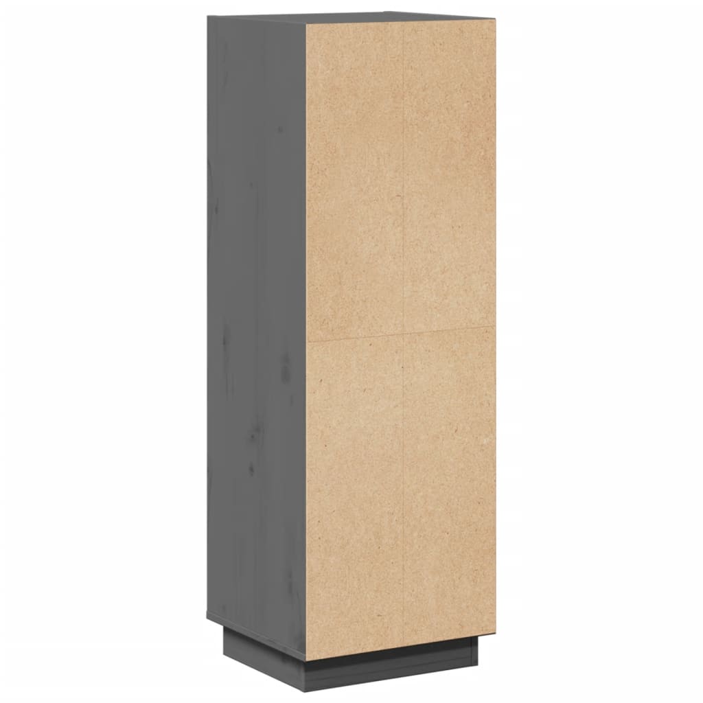 vidaXL Vaisselier gris 37x34x110 cm Bois de pin massif
