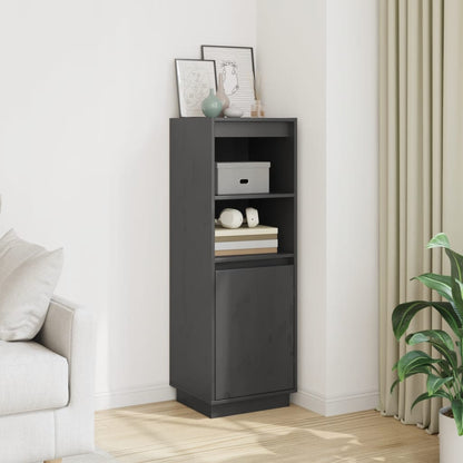 vidaXL Vaisselier gris 37x34x110 cm Bois de pin massif