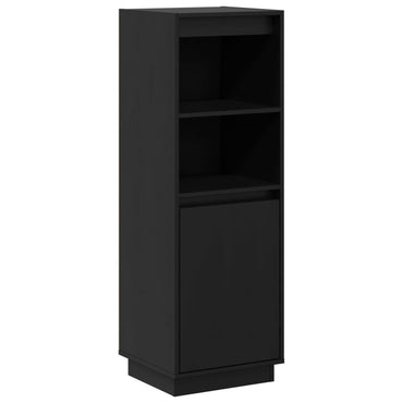 vidaXL Highboard noir 37x34x110 cm bois de pin massif