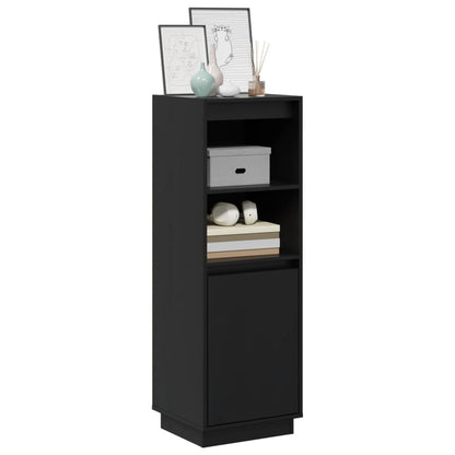 vidaXL Highboard noir 37x34x110 cm bois de pin massif