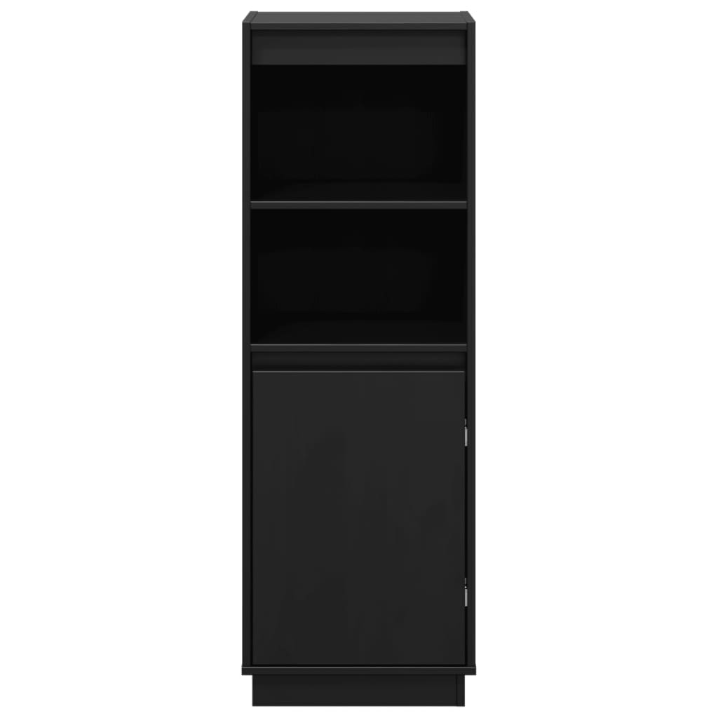 vidaXL Highboard noir 37x34x110 cm bois de pin massif