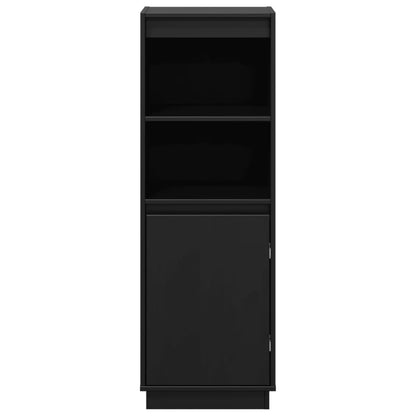 vidaXL Highboard noir 37x34x110 cm bois de pin massif