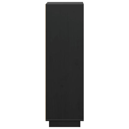 vidaXL Highboard noir 37x34x110 cm bois de pin massif