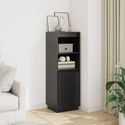 vidaXL Highboard noir 37x34x110 cm bois de pin massif