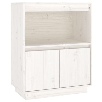 vidaXL Commode blanche 60x34x75 cm Bois de pin massif