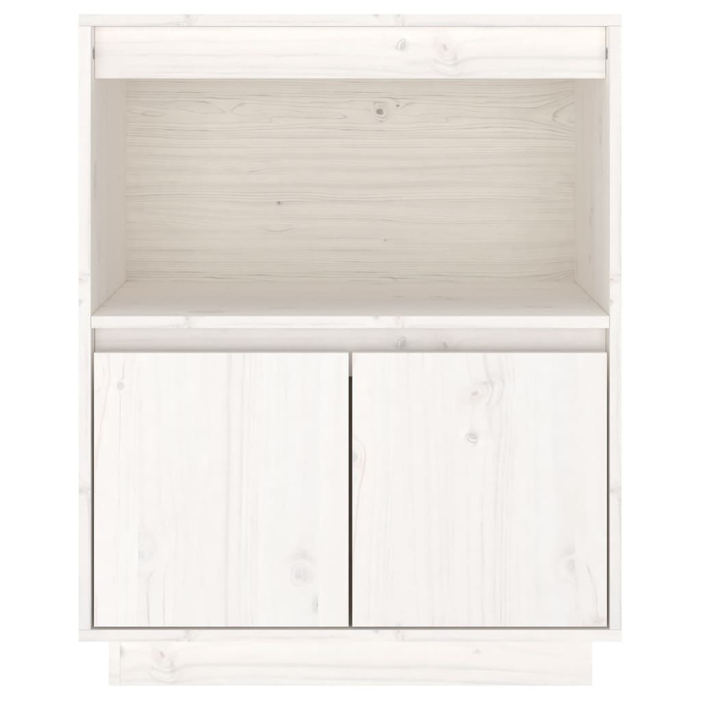 vidaXL Commode blanche 60x34x75 cm Bois de pin massif