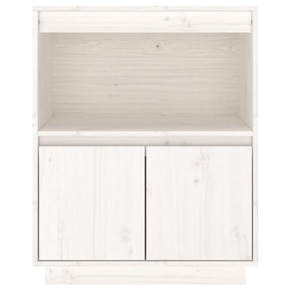 vidaXL Commode blanche 60x34x75 cm Bois de pin massif