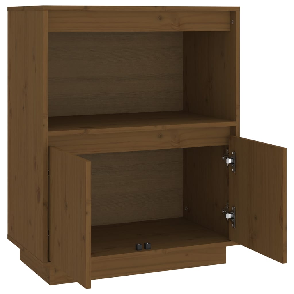 vidaXL Buffet brun miel 60x34x75 cm pin massif