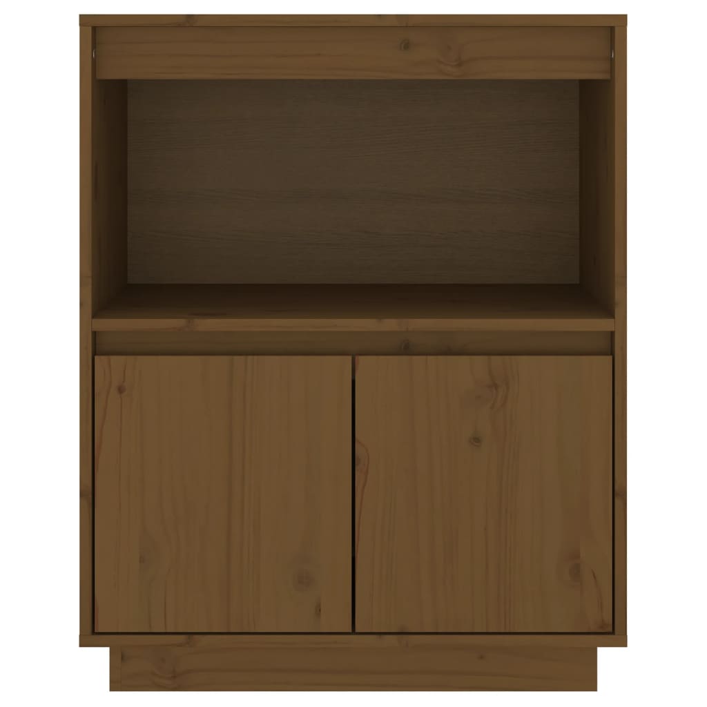 vidaXL Buffet brun miel 60x34x75 cm pin massif
