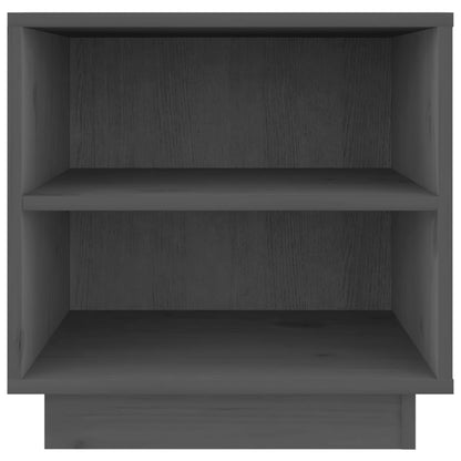 vidaXL Nachttische 2 Stk. Grau 40x34x40 cm Massivholz Kiefer