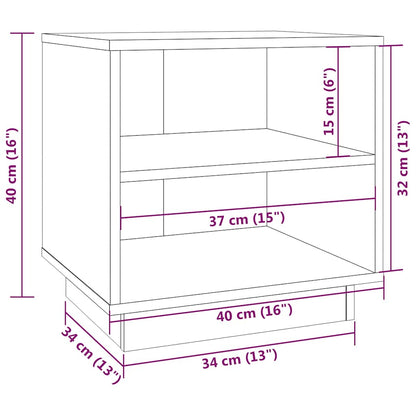 vidaXL Nachttische 2 Stk. Honigbraun 40x34x40 cm Massivholz Kiefer