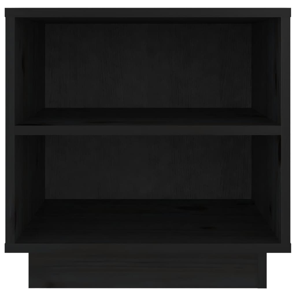 vidaXL Nachttische 2 Stk. Schwarz 40x34x40 cm Massivholz Kiefer