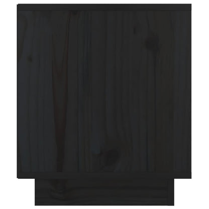 vidaXL Nachttische 2 Stk. Schwarz 40x34x40 cm Massivholz Kiefer