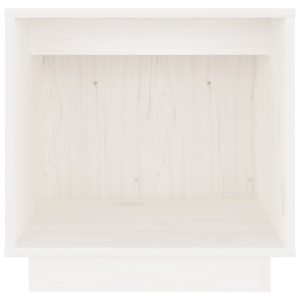 vidaXL Table de chevet blanc 40x30x40 cm bois de pin massif