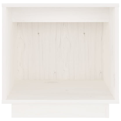 vidaXL Table de chevet blanc 40x30x40 cm bois de pin massif