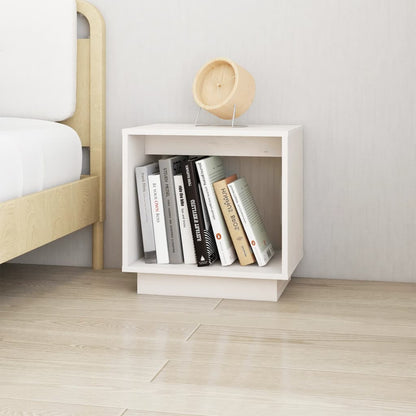 vidaXL Tables de chevet 2 pcs Blanc 40x30x40 cm Bois de pin massif