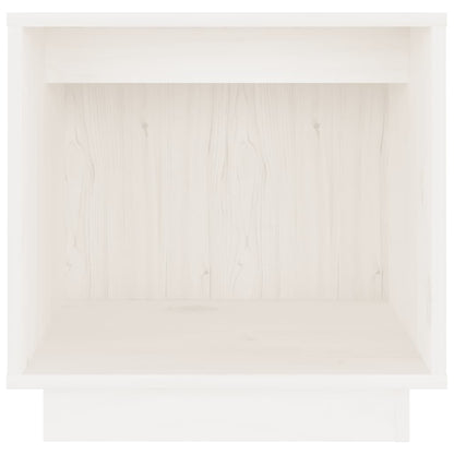 vidaXL Tables de chevet 2 pcs Blanc 40x30x40 cm Bois de pin massif
