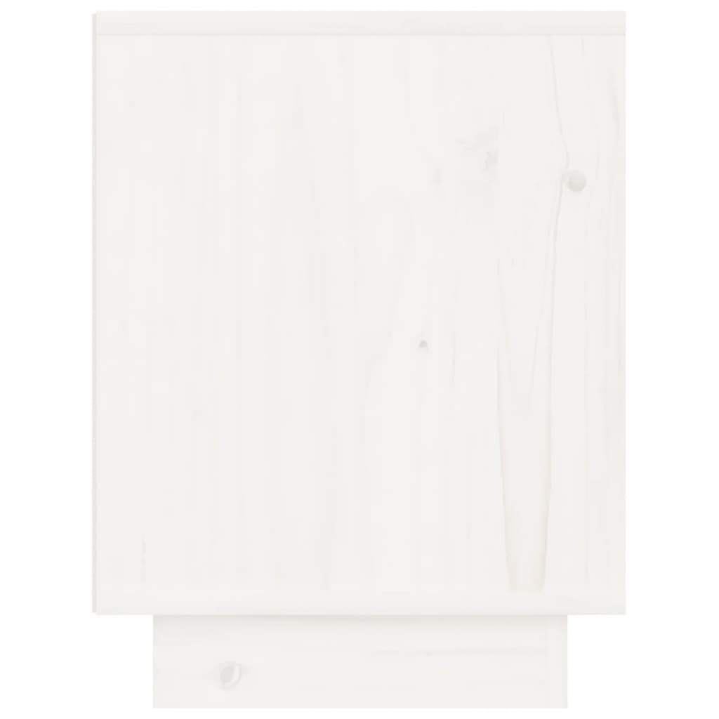 vidaXL Tables de chevet 2 pcs Blanc 40x30x40 cm Bois de pin massif