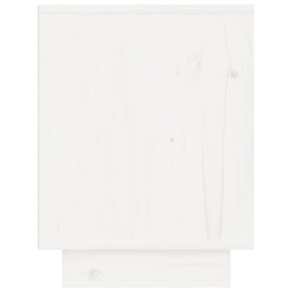 vidaXL Tables de chevet 2 pcs Blanc 40x30x40 cm Bois de pin massif