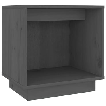vidaXL Nachttisch Grau 40x30x40 cm Massivholz Kiefer