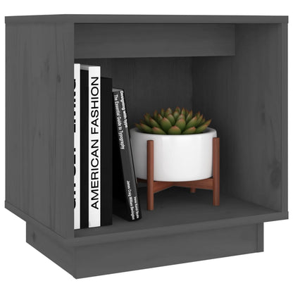 vidaXL Tables de chevet 2 pcs Gris 40x30x40 cm Pin massif
