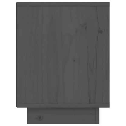 Nachttische 2 Stk. Grau 40x30x40 cm Massivholz Kiefer