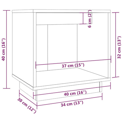 vidaXL Nachttische 2 Stk. Honigbraun 40x30x40 cm Massivholz Kiefer