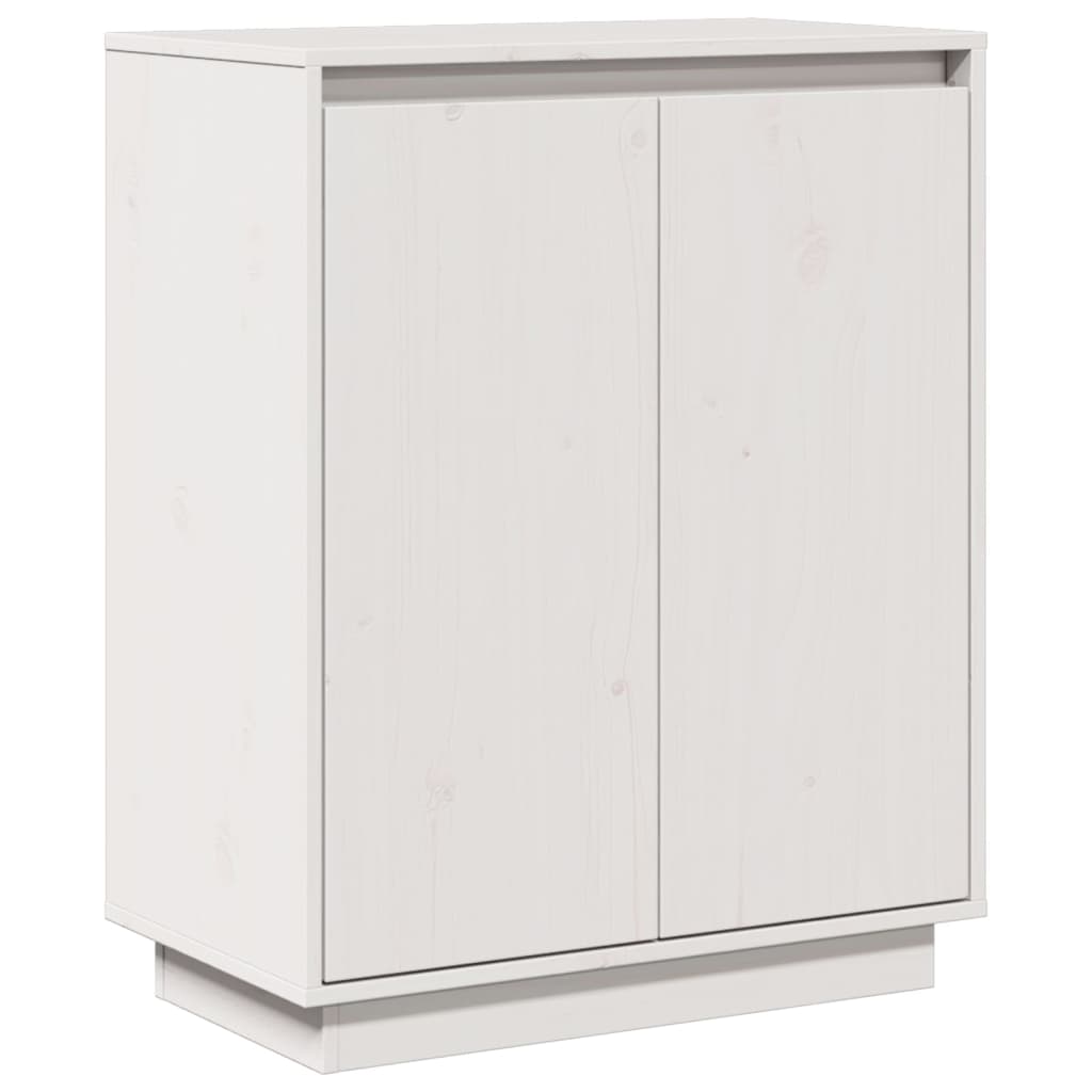 vidaXL Sideboard Weiß 60x34x75 cm Massivholz Kiefer