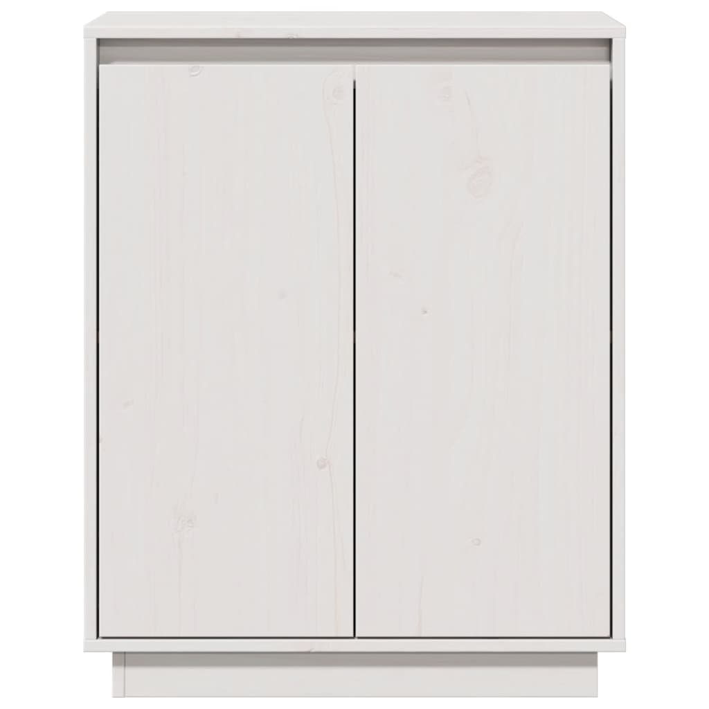vidaXL Sideboard Weiß 60x34x75 cm Massivholz Kiefer