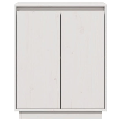 vidaXL Sideboard Weiß 60x34x75 cm Massivholz Kiefer