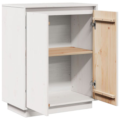 vidaXL Sideboard Weiß 60x34x75 cm Massivholz Kiefer