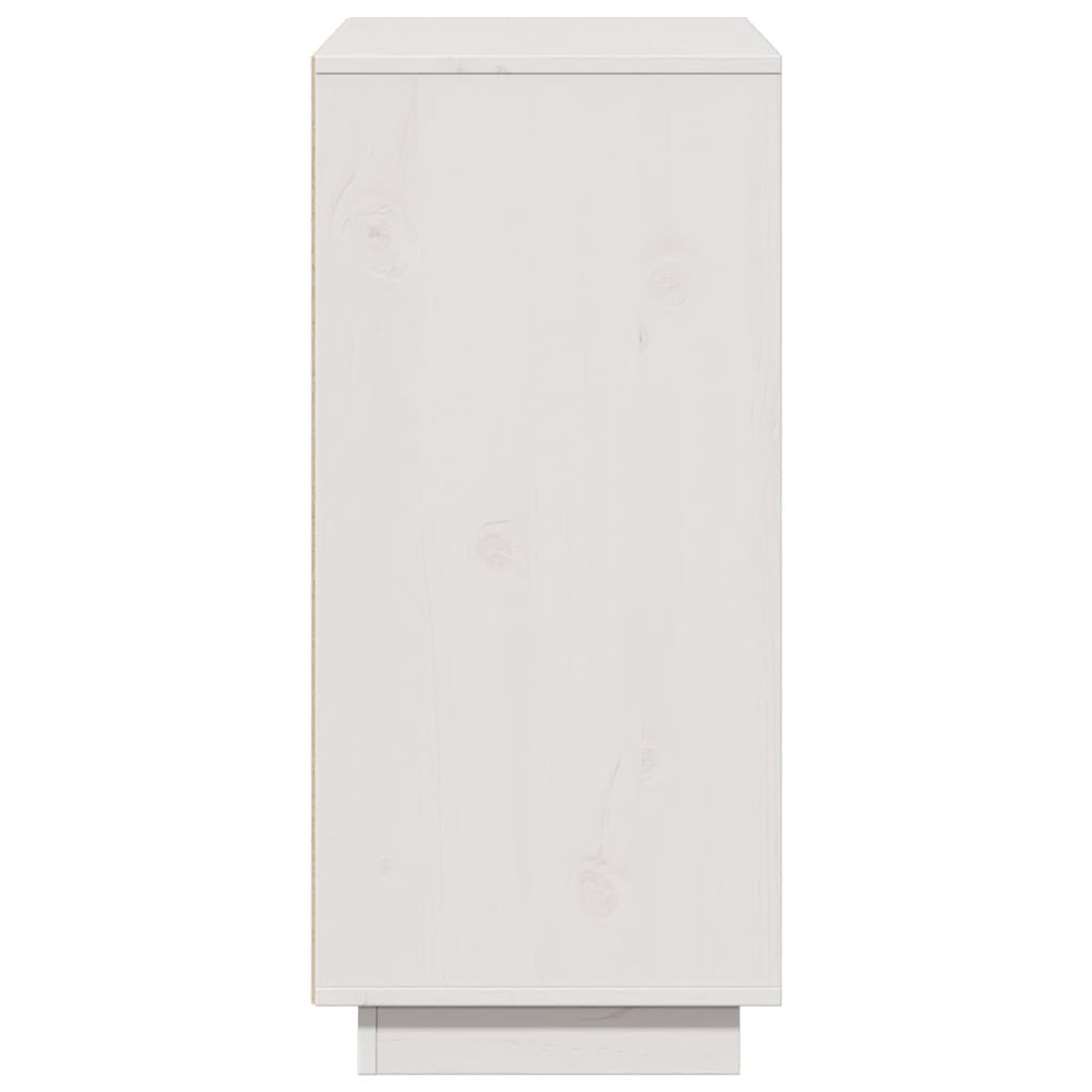 vidaXL Sideboard Weiß 60x34x75 cm Massivholz Kiefer
