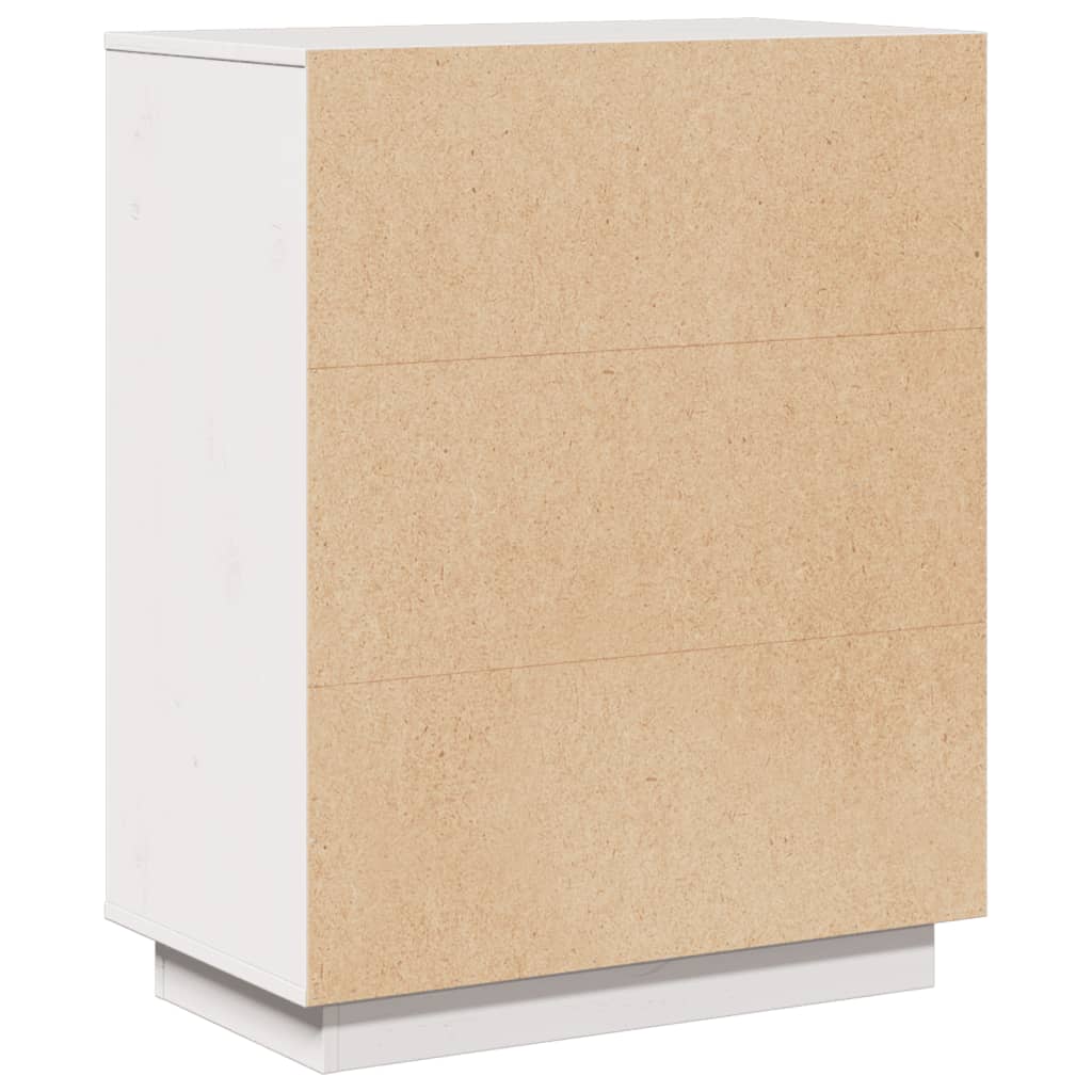 vidaXL Sideboard Weiß 60x34x75 cm Massivholz Kiefer