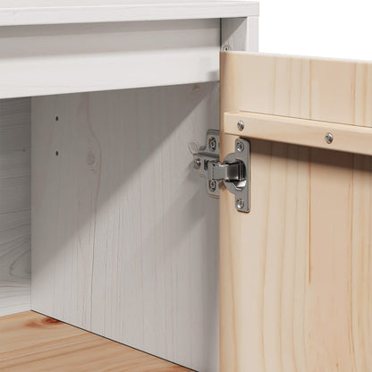 vidaXL Sideboard Weiß 60x34x75 cm Massivholz Kiefer