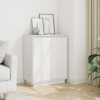 vidaXL Sideboard Weiß 60x34x75 cm Massivholz Kiefer