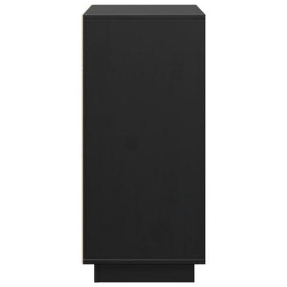 vidaXL Bahut noir 60x34x75 cm Bois de pin massif