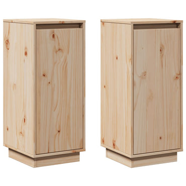 vidaXL Sideboards 2 Stk. 31,5x34x75 cm Massivholz Kiefer